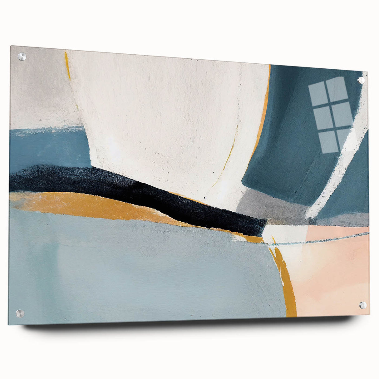 Buy Abstract Textured Wall Art Online - Soft Curves in Coastal Tones