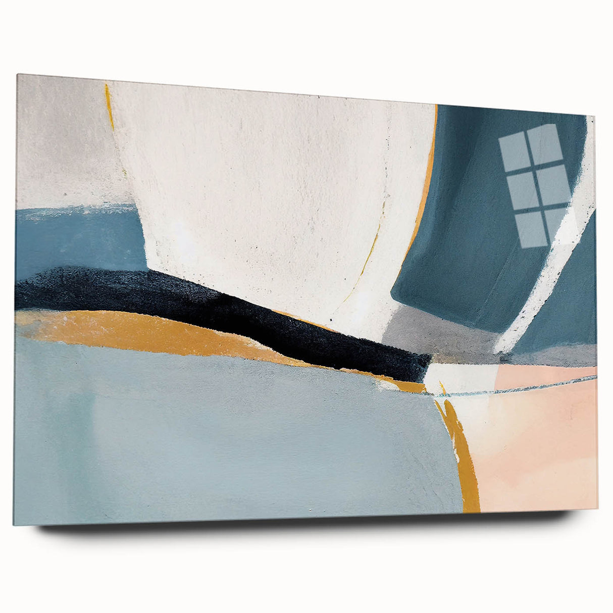 Buy Abstract Textured Wall Art Online - Soft Curves in Coastal Tones