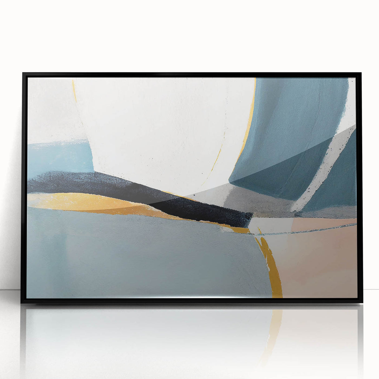 Buy Abstract Textured Wall Art Online - Soft Curves in Coastal Tones