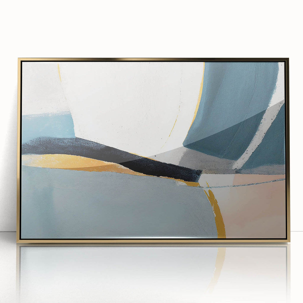 Buy Abstract Textured Wall Art Online - Soft Curves in Coastal Tones