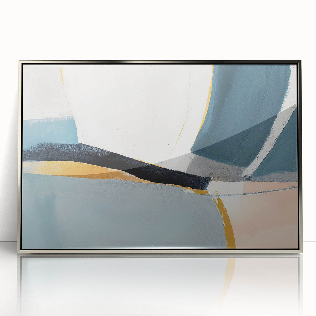 Buy Abstract Textured Wall Art Online - Soft Curves in Coastal Tones