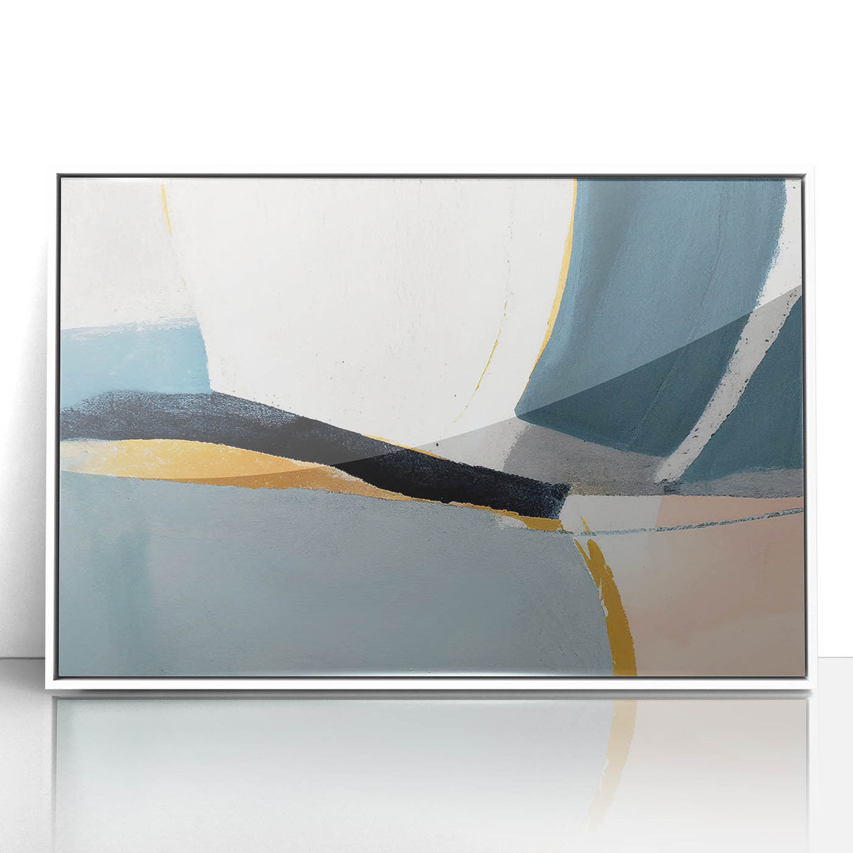 Buy Abstract Textured Wall Art Online - Soft Curves in Coastal Tones