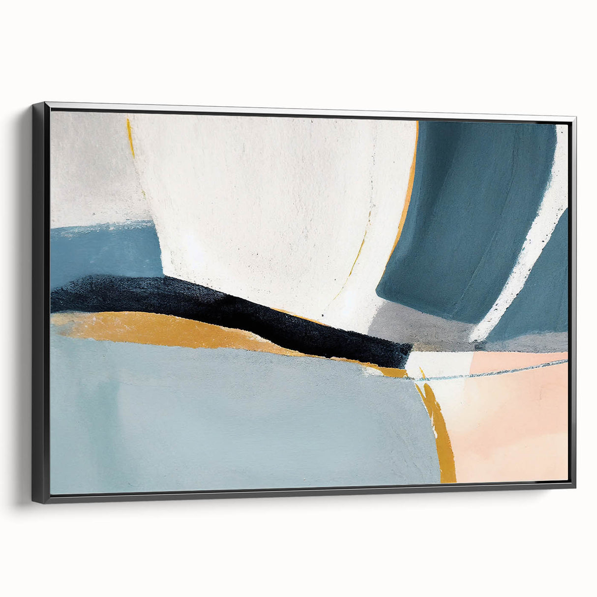 Buy Abstract Textured Wall Art Online - Soft Curves in Coastal Tones