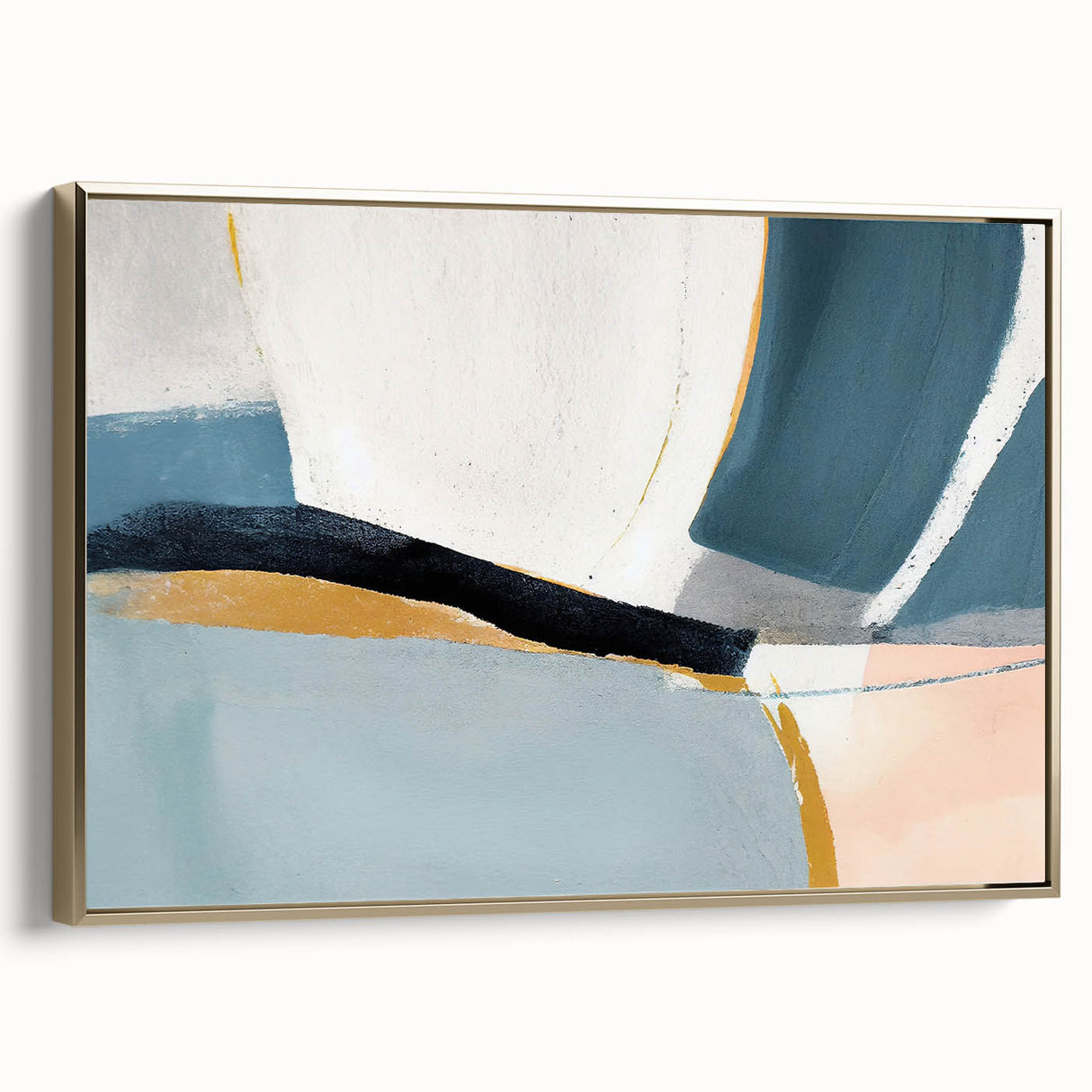 Buy Abstract Textured Wall Art Online - Soft Curves in Coastal Tones