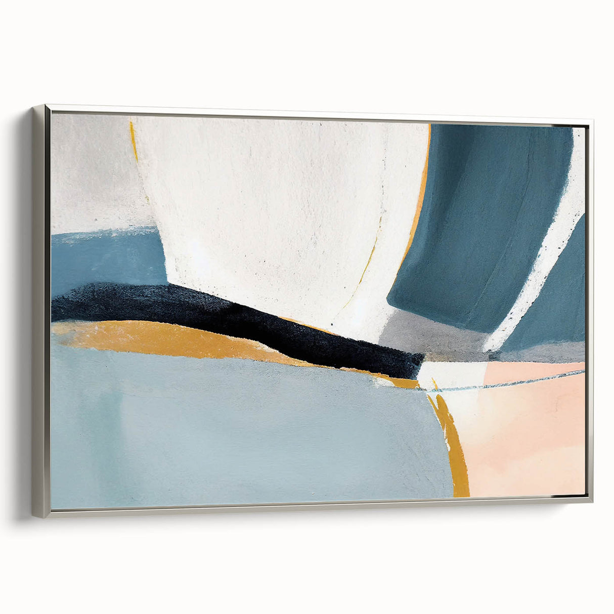 Buy Abstract Textured Wall Art Online - Soft Curves in Coastal Tones