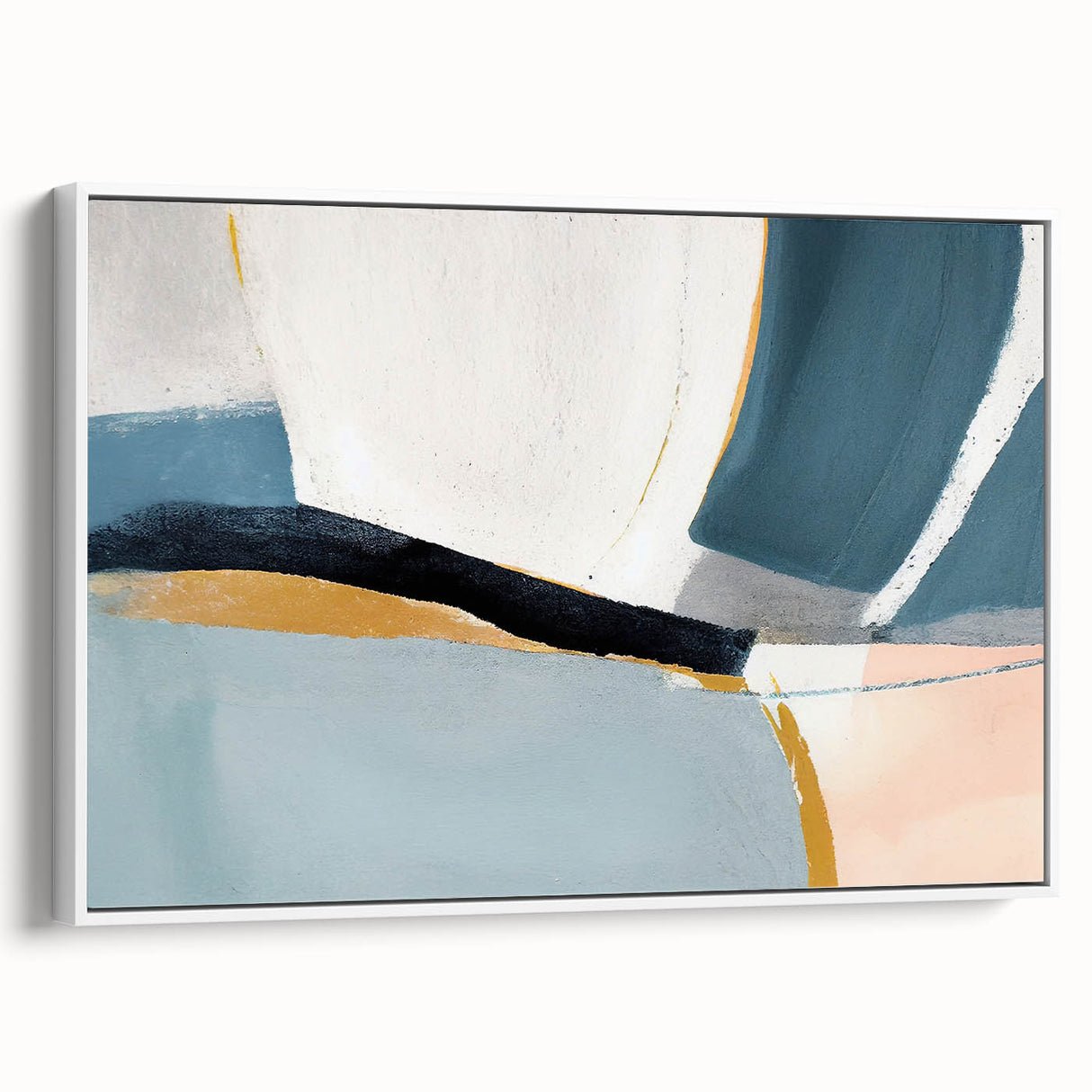 Buy Abstract Textured Wall Art Online - Soft Curves in Coastal Tones