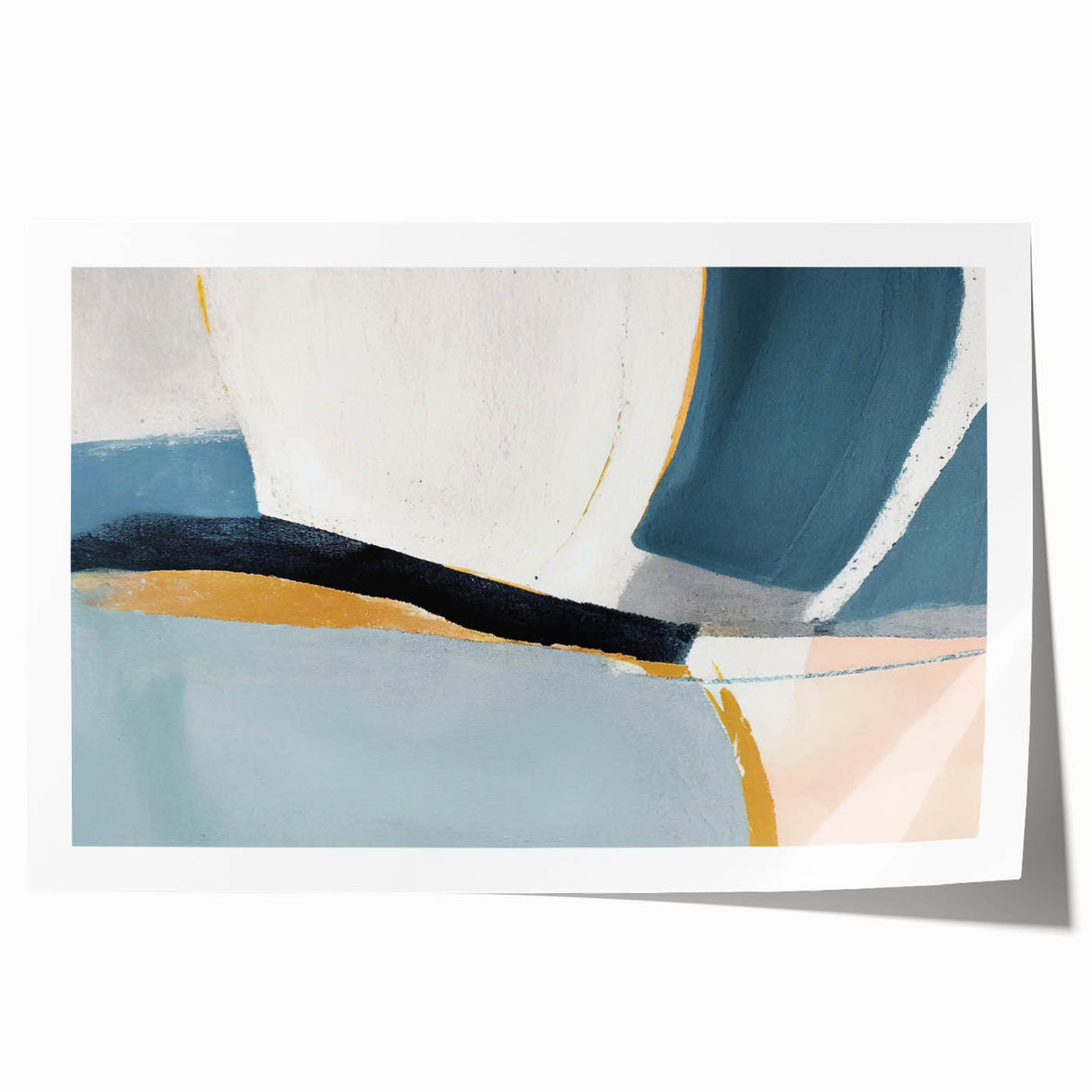 Buy Abstract Textured Wall Art Online - Soft Curves in Coastal Tones