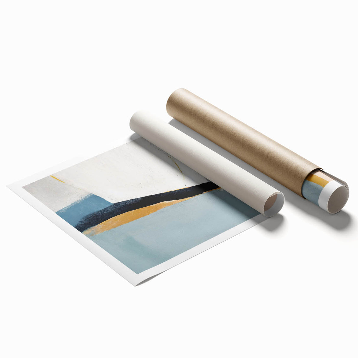 Buy Abstract Textured Wall Art Online - Soft Curves in Coastal Tones