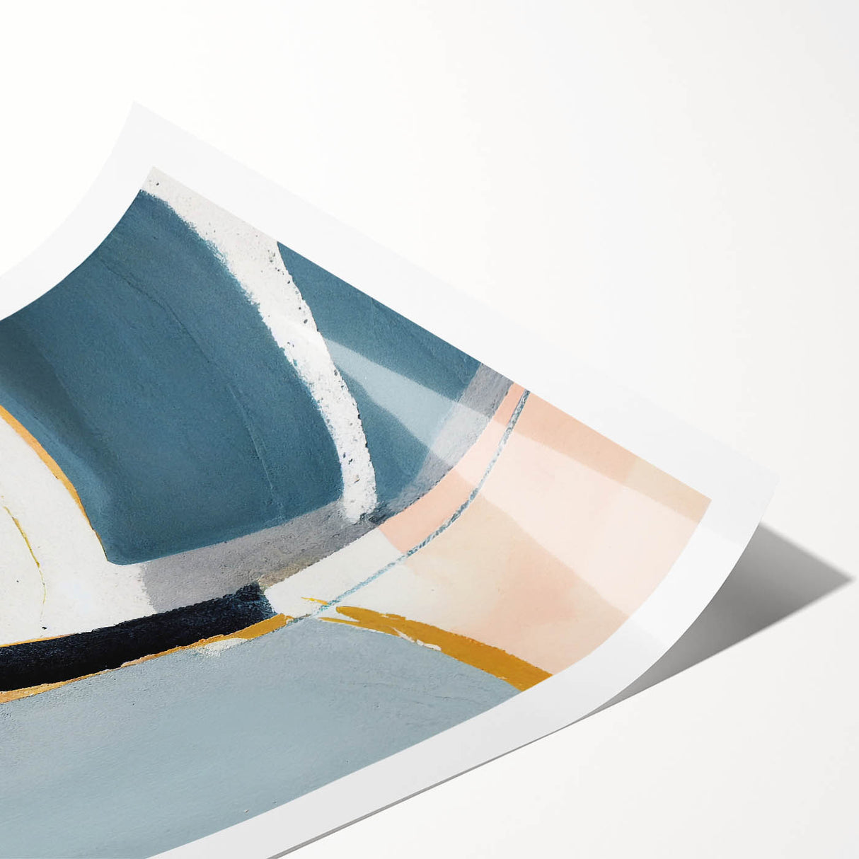 Buy Abstract Textured Wall Art Online - Soft Curves in Coastal Tones