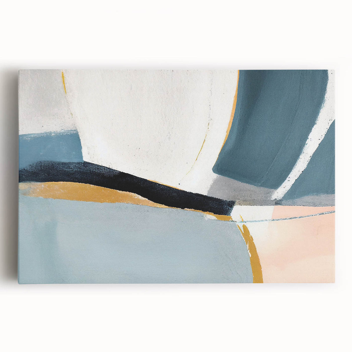Buy Abstract Textured Wall Art Online - Soft Curves in Coastal Tones