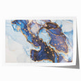 Upscale Abstract Art Collection – Royal Blue & Gold Canvas Print