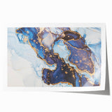 Upscale Abstract Art Collection – Royal Blue & Gold Canvas Print