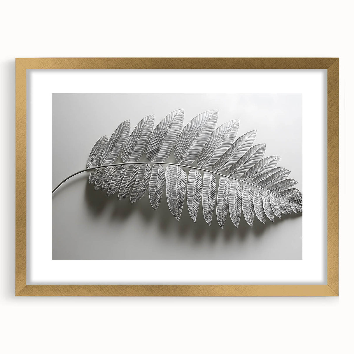 Minimalist Monochrome Leaf – Fine Art Botanical Photography