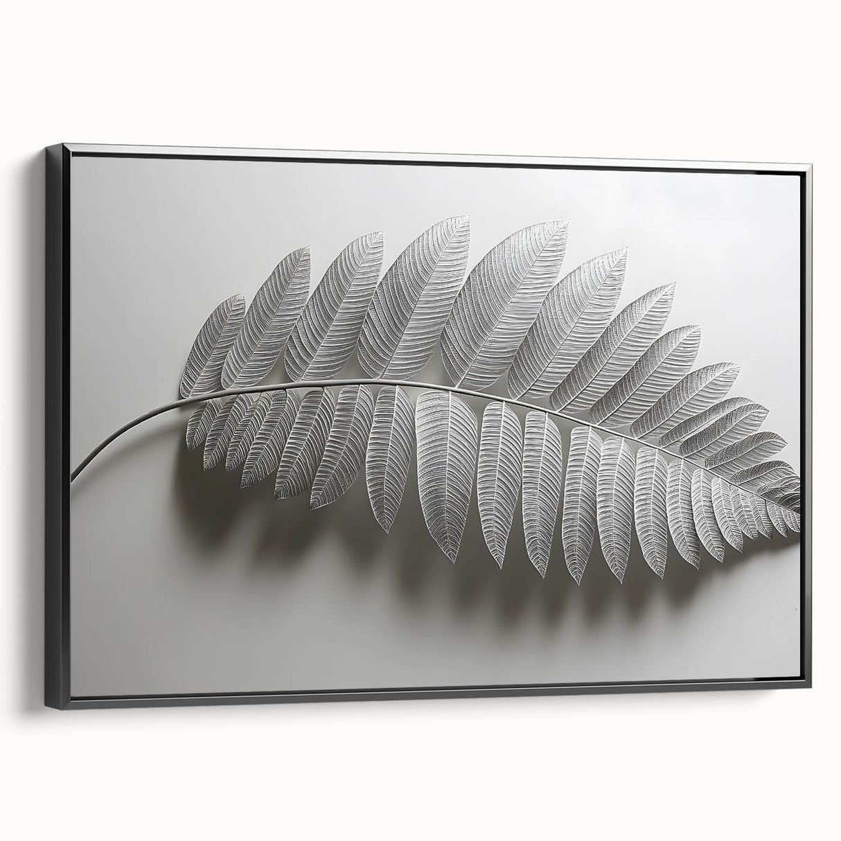 Minimalist Monochrome Leaf – Fine Art Botanical Photography