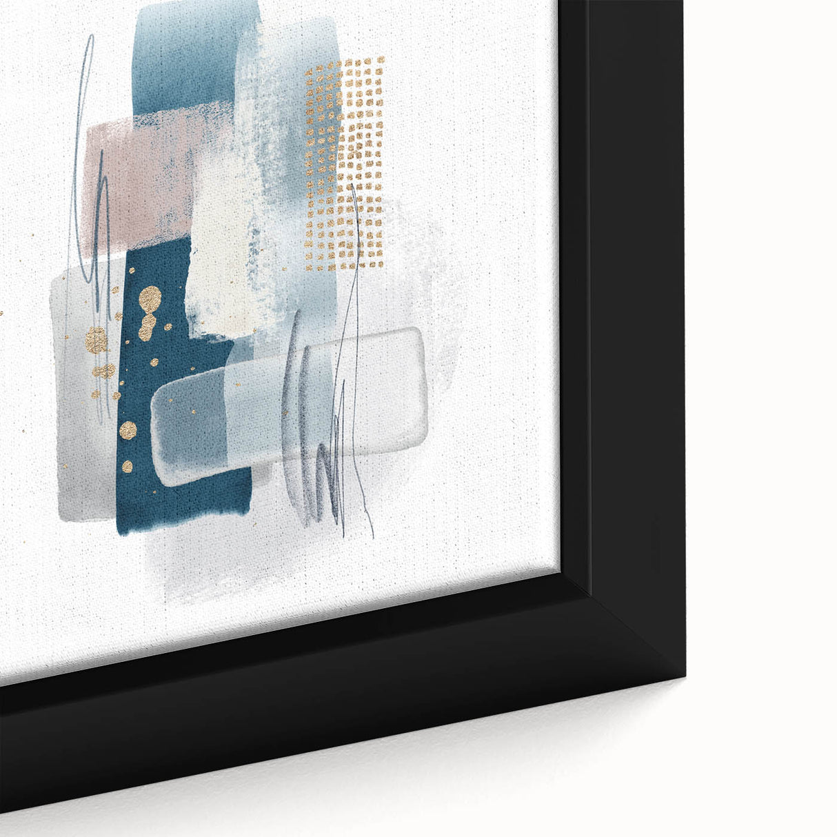 Minimalist abstract canvas prints – cool toned geometric wall decor