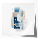 Minimalist abstract canvas prints – cool toned geometric wall decor
