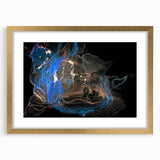 Modern Abstract Painting – Bold Royal Blue & Gold Canvas Art