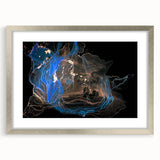 Modern Abstract Painting – Bold Royal Blue & Gold Canvas Art
