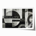 Black and White Geometric Wall Art - Modern Abstract Canvas