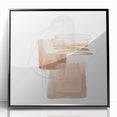 Geometric minimalist abstract wall art – soft neutral canvas print