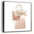 Geometric minimalist abstract wall art – soft neutral canvas print