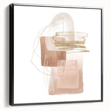 Geometric minimalist abstract wall art – soft neutral canvas print
