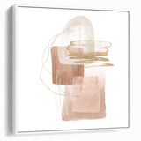 Geometric minimalist abstract wall art – soft neutral canvas print