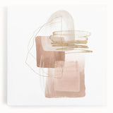 Geometric minimalist abstract wall art – soft neutral canvas print