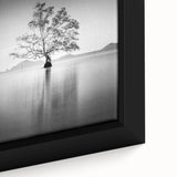 Minimalist Mountain Wall Art – Tree Reflections in Calm Waters