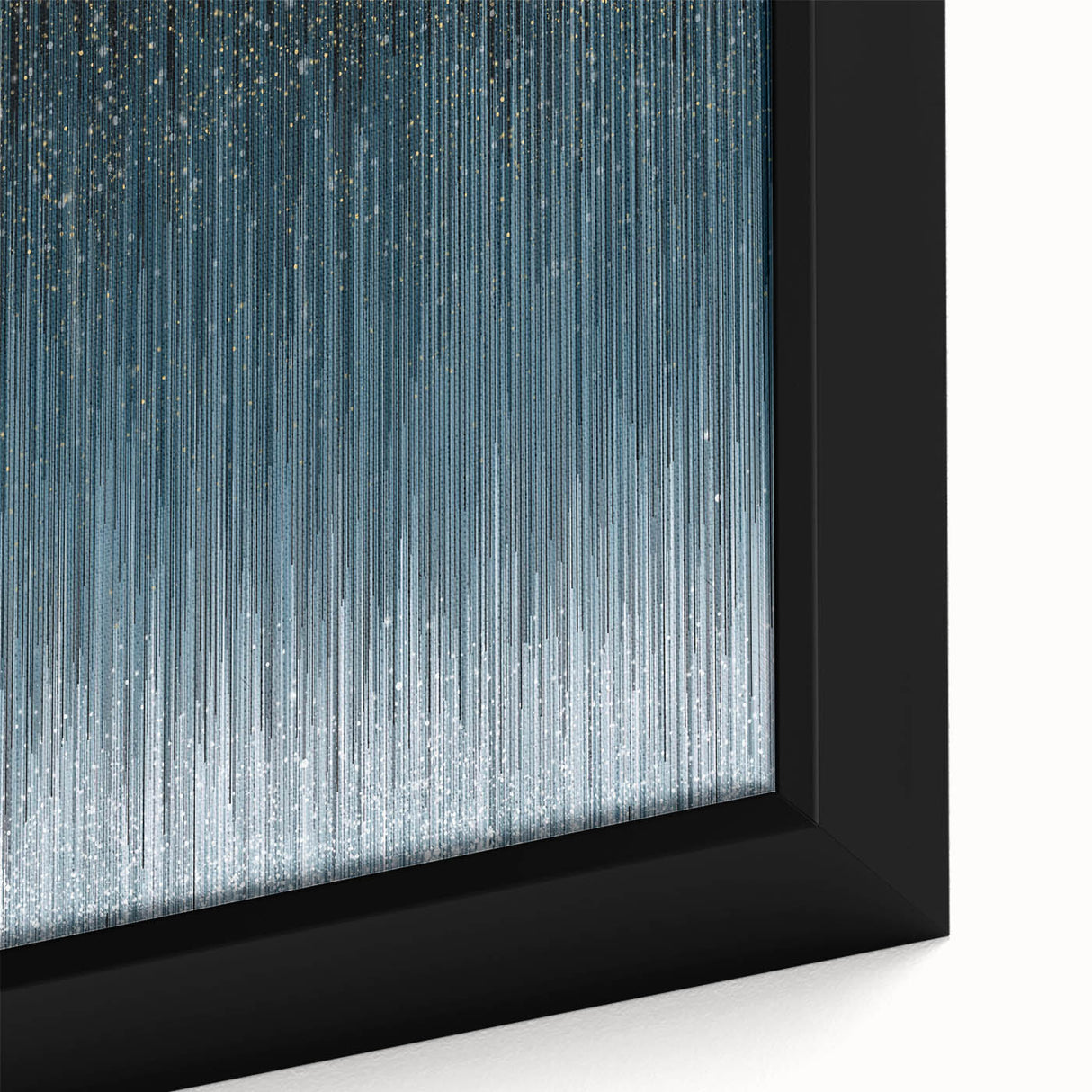 Large Modern Art Piece - Dark Blue & Gold Abstract Print