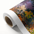 Abstract Canvas Wall Art – Vibrant Floral Modern Painting in Green & Orange