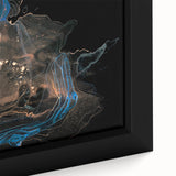 High-End Abstract Wall Decor – Black & Royal Blue Luxury Art