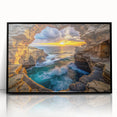 Golden Seaside Cliffs – Fine Art Photography Ocean Sunset Print