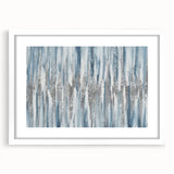 Zen Garden Wall Art – Calming Blue & White Abstract Print