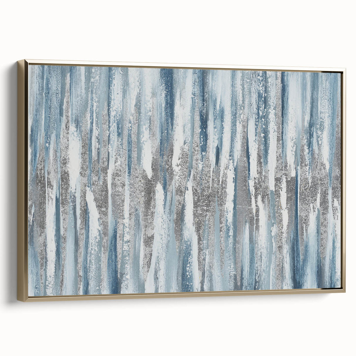 Zen Garden Wall Art – Calming Blue & White Abstract Print