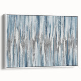 Zen Garden Wall Art – Calming Blue & White Abstract Print