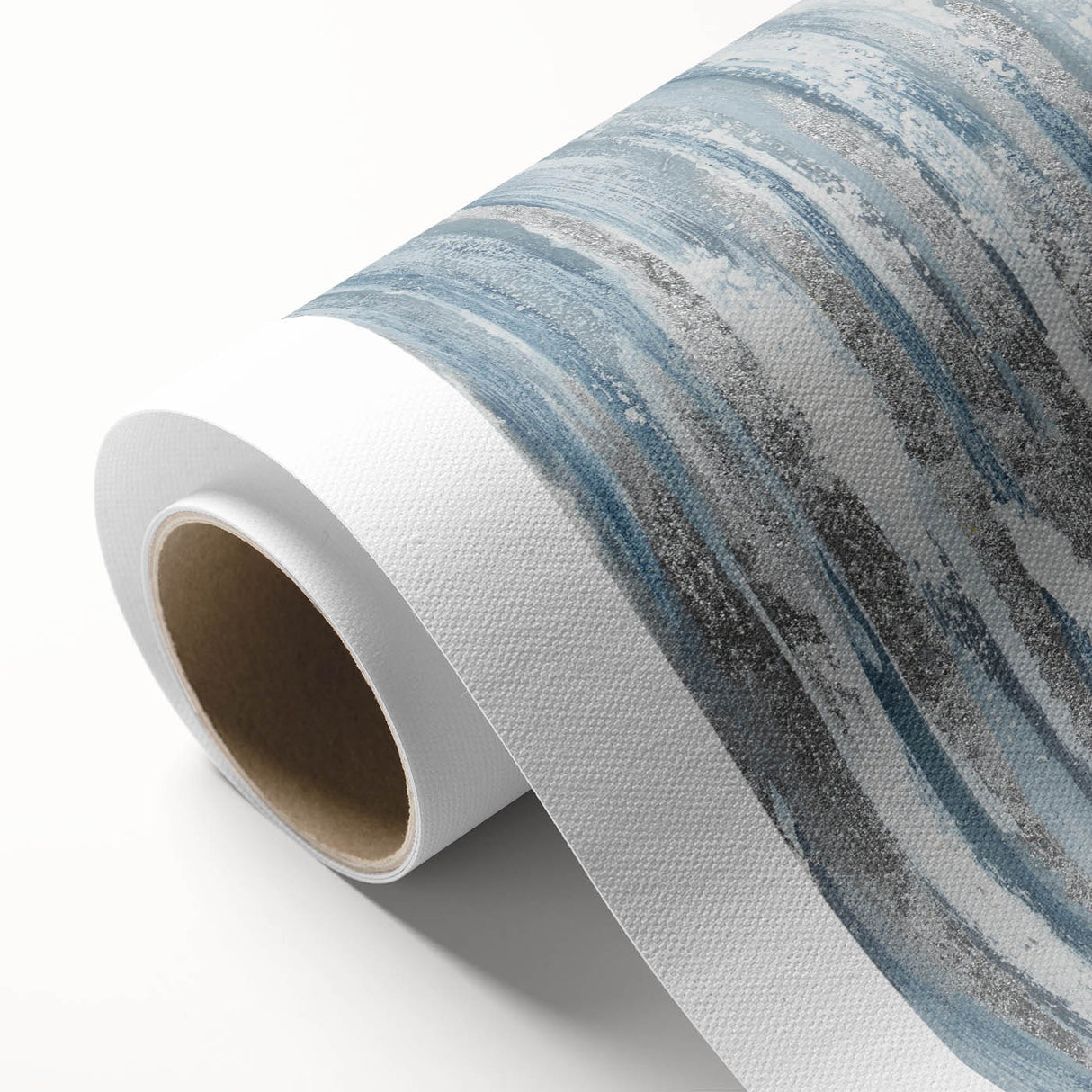 Zen Garden Wall Art – Calming Blue & White Abstract Print