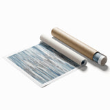 Zen Garden Wall Art – Calming Blue & White Abstract Print