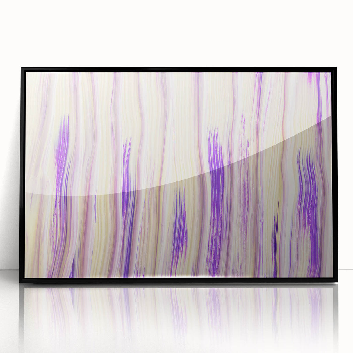 Timeless Textures Abstract Wall Art – Lilac and Beige Tones