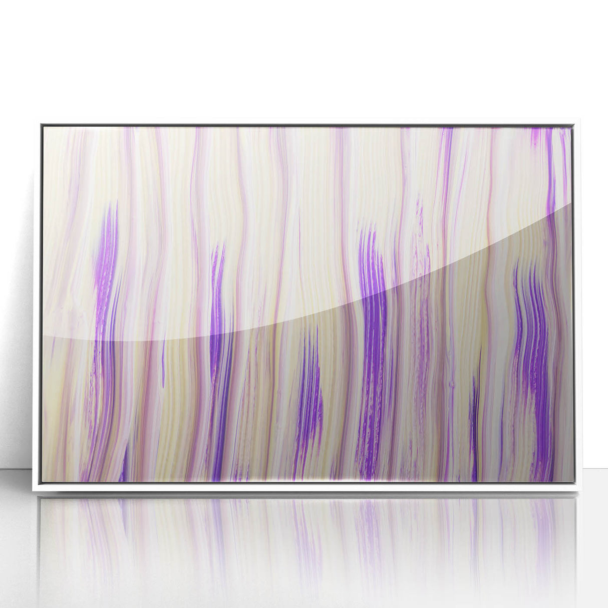 Timeless Textures Abstract Wall Art – Lilac and Beige Tones