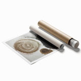Minimal Ink Swirl Balance – Large Abstract Wall Decor for Calm Spaces