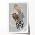 Elegant Abstract Art Design – Black, Gold & Gray Luxury Print