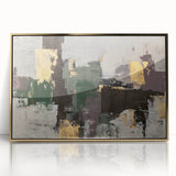 Earthen Harmony Abstracts - Contemporary Canvas Art with Gold Accents
