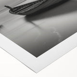 Solitary Boat on Silent Shores – Fine Art Black & White Photography