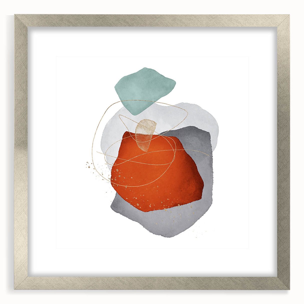 Abstract geometric framed art – bold minimalist wall decor print