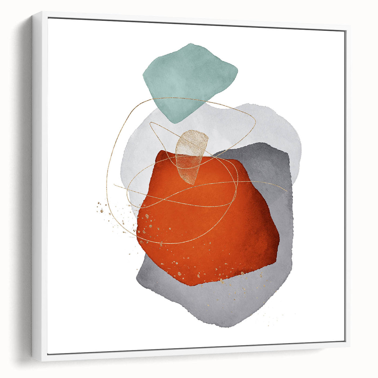 Abstract geometric framed art – bold minimalist wall decor print