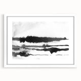 Black and White Minimalist Landscapes – Inked Forest Horizon View
