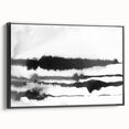 Black and White Minimalist Landscapes – Inked Forest Horizon View