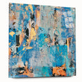 Contemporary Canvas Print - Blue & Gold Abstract Painting