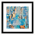 Contemporary Canvas Print - Blue & Gold Abstract Painting